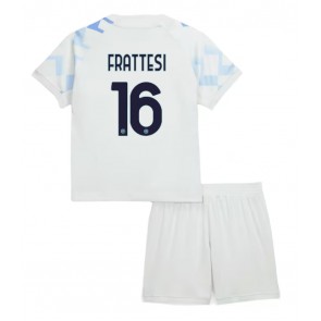 Inter Milan Davide Frattesi #16 Seconda Maglia Bambino 2025-26 Manica Corta (+ Pantaloni corti)